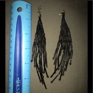 Beaded dangling earrings